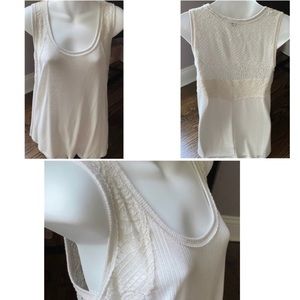 Venue Swing Ribbed Tank w Lace Detail, Medium, Like New